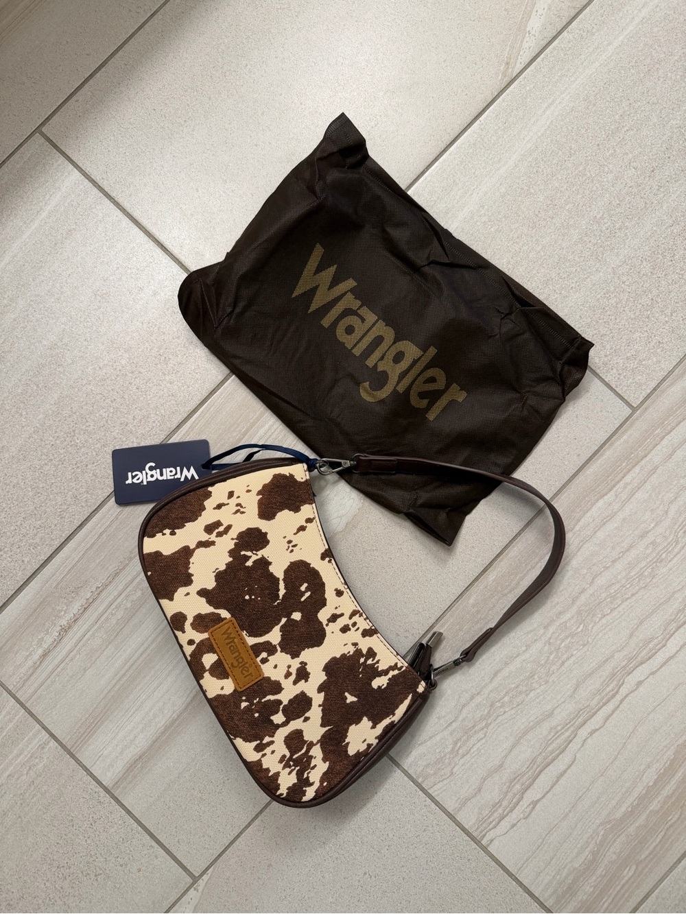 Wrangler Western Cow Print Shoulder Bag